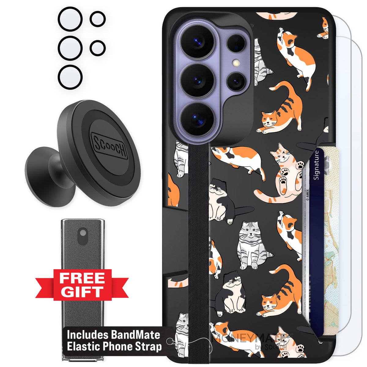 Scooch Moneymate Kitty Crew for Galaxy S26 Ultra — Defender Bundle