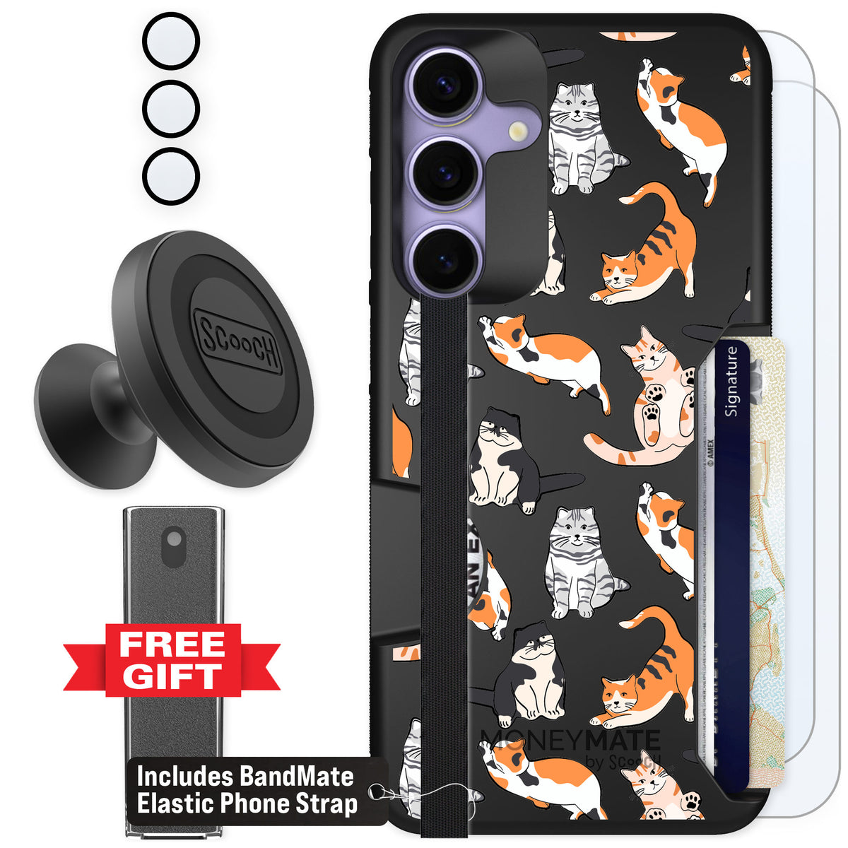 Scooch Moneymate Kitty Crew for Galaxy S25+ — Defender Bundle