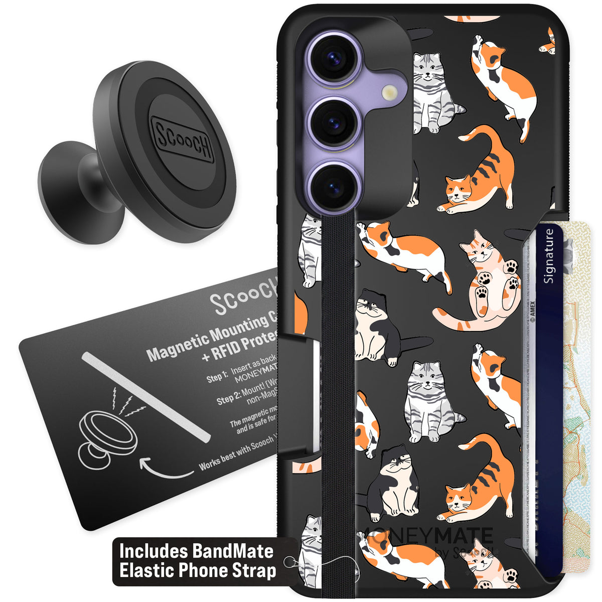 Scooch Moneymate Kitty Crew for Galaxy S25 — Starter Bundle