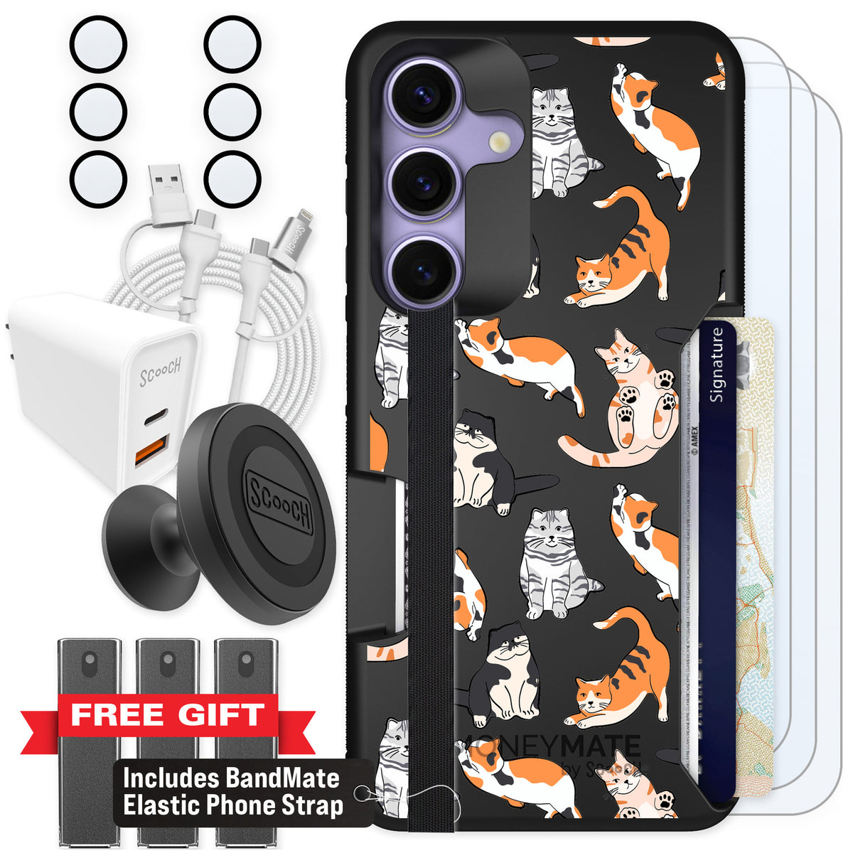Scooch Moneymate Kitty Crew for Galaxy S25 — Ultimate Bundle