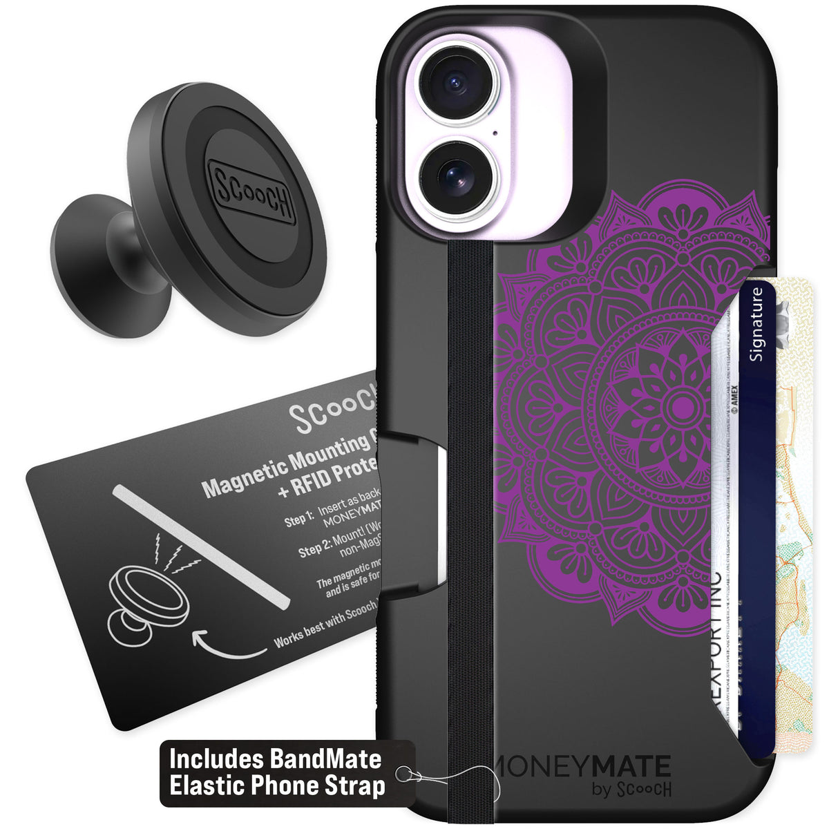 Scooch Moneymate Mandala Dreams for iPhone 17 — Starter Bundle