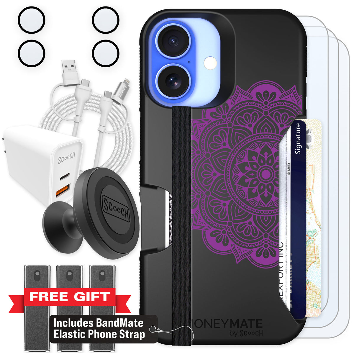 Scooch Moneymate Mandala Dreams for iPhone 16 — Ultimate Bundle