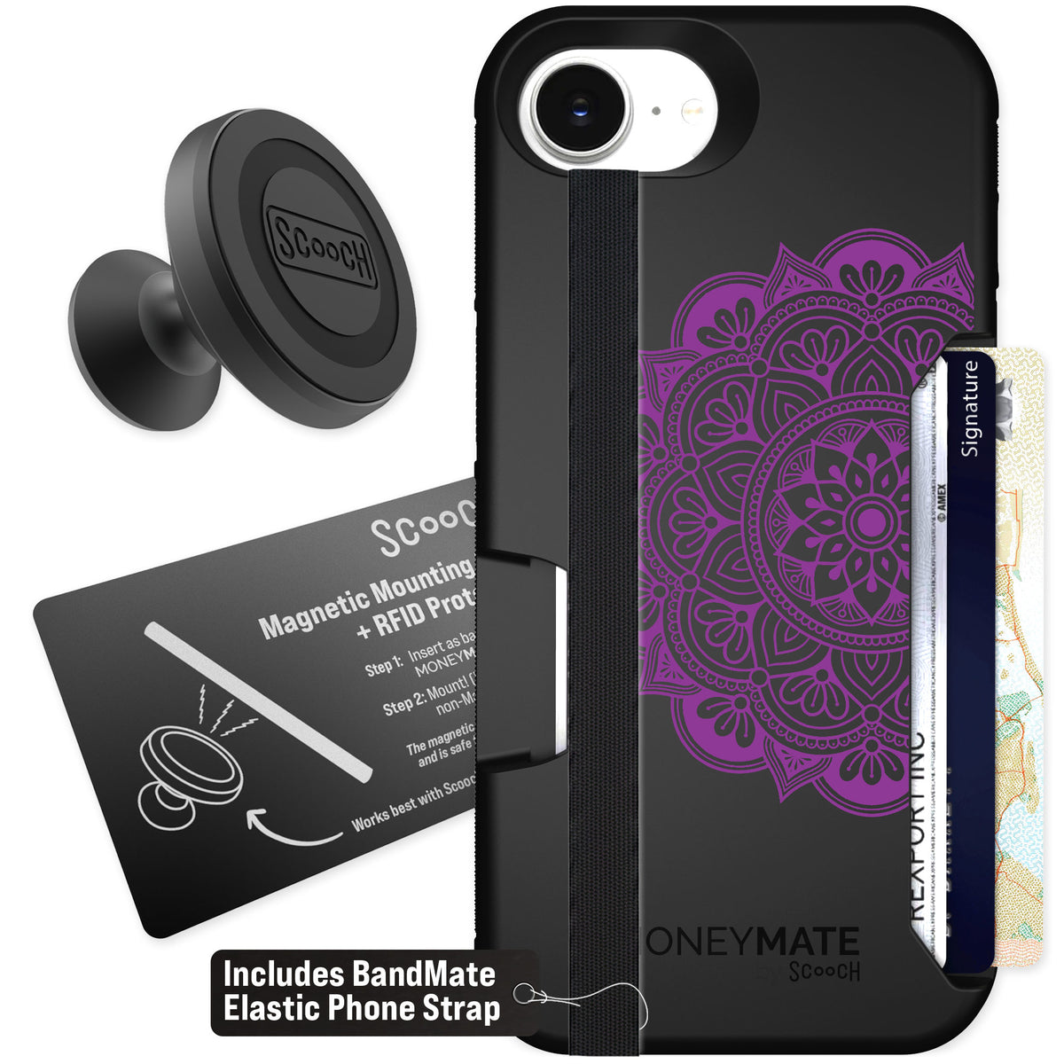Scooch Moneymate Mandala Dreams for iPhone 16e — Starter Bundle
