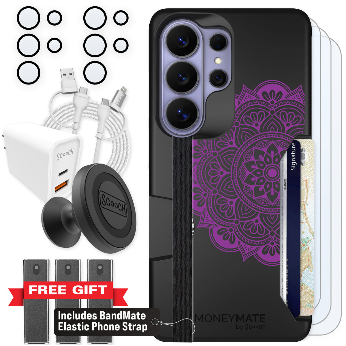 Scooch Moneymate Mandala Dreams for Galaxy S26 Ultra — Ultimate Bundle