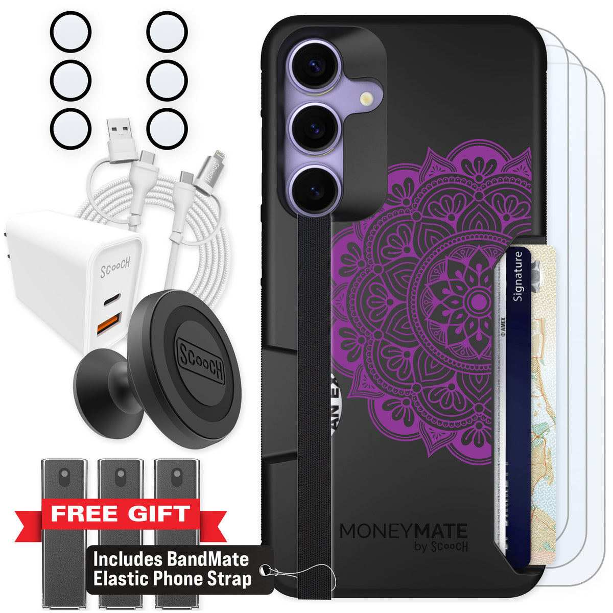 Scooch Moneymate Mandala Dreams for Galaxy S25+ — Ultimate Bundle