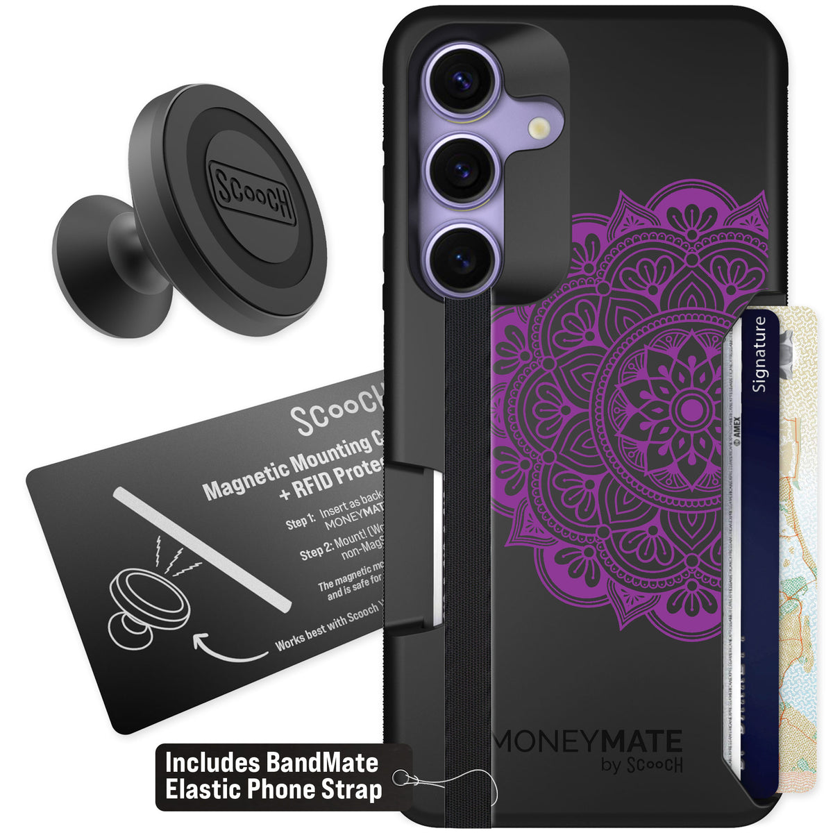 Scooch Moneymate Mandala Dreams for Galaxy S25 — Starter Bundle