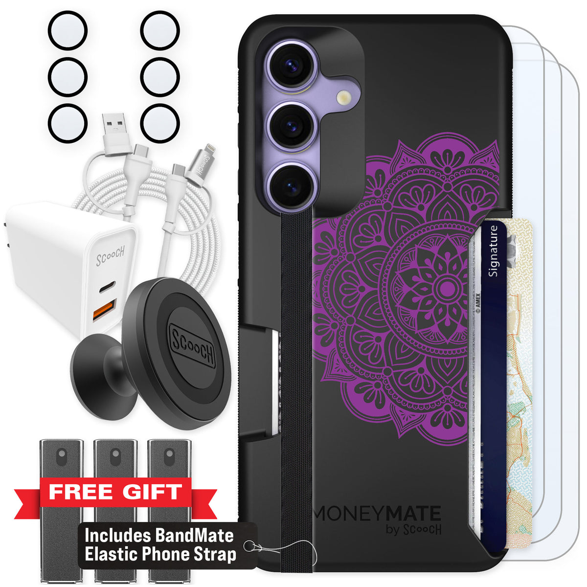 Scooch Moneymate Mandala Dreams for Galaxy S25 — Ultimate Bundle