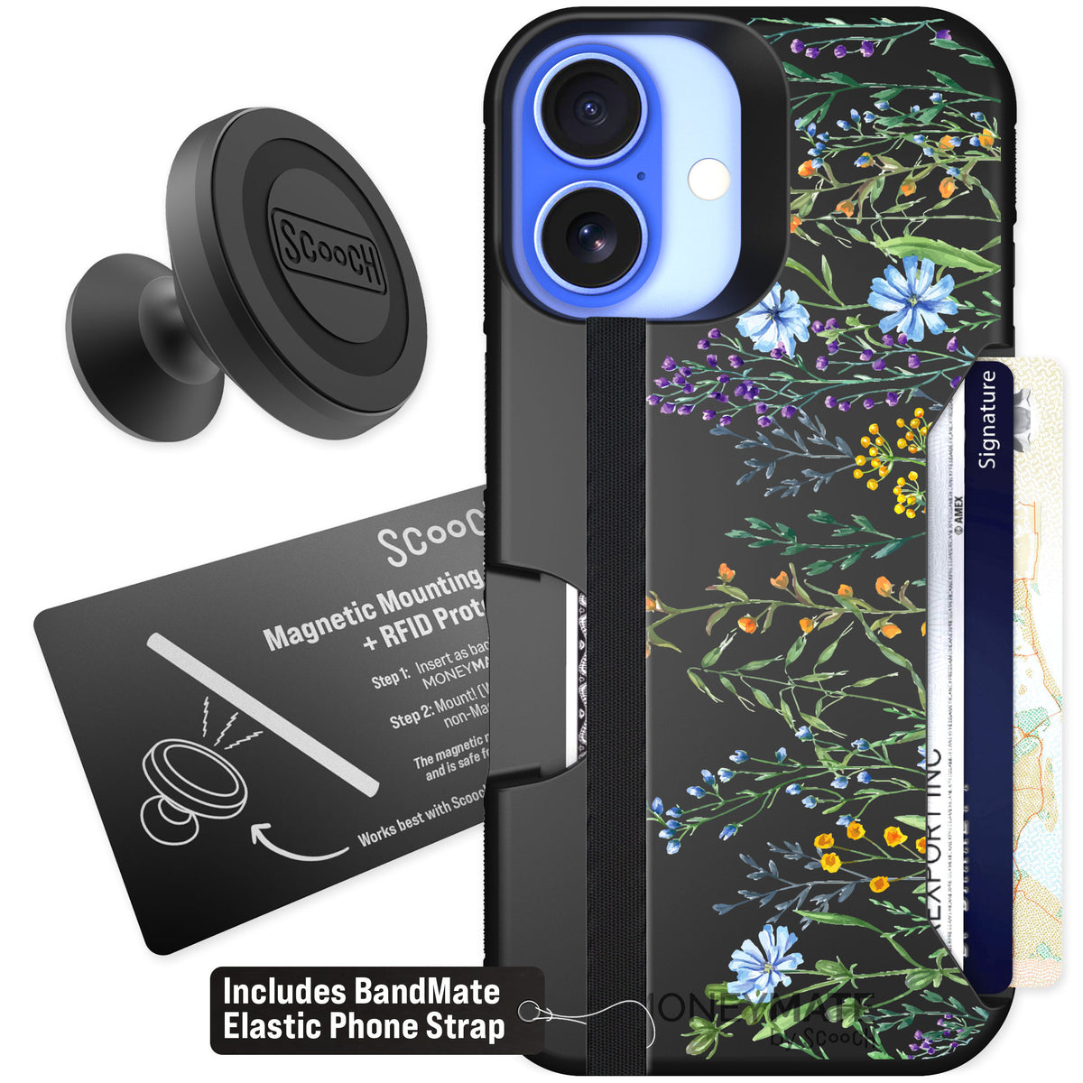 Scooch Moneymate Meadow Bloom for iPhone 16 — Starter Bundle