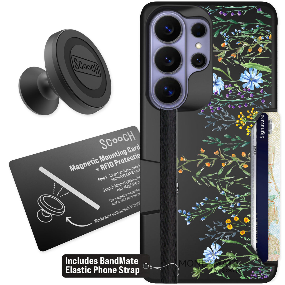Scooch Moneymate Meadow Bloom for Galaxy S26 Ultra — Starter Bundle