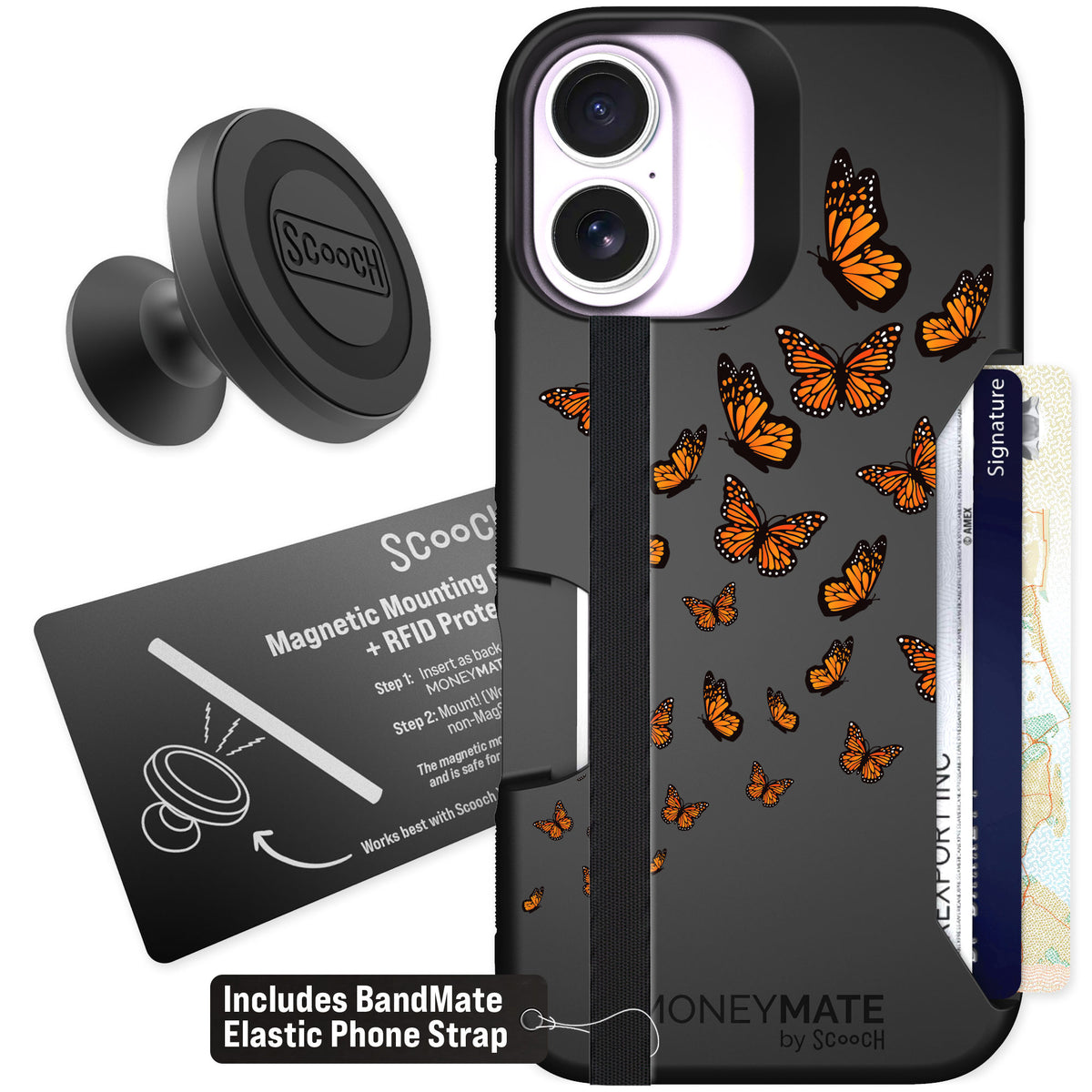 Scooch Moneymate Monarch Flight for iPhone 17 — Starter Bundle