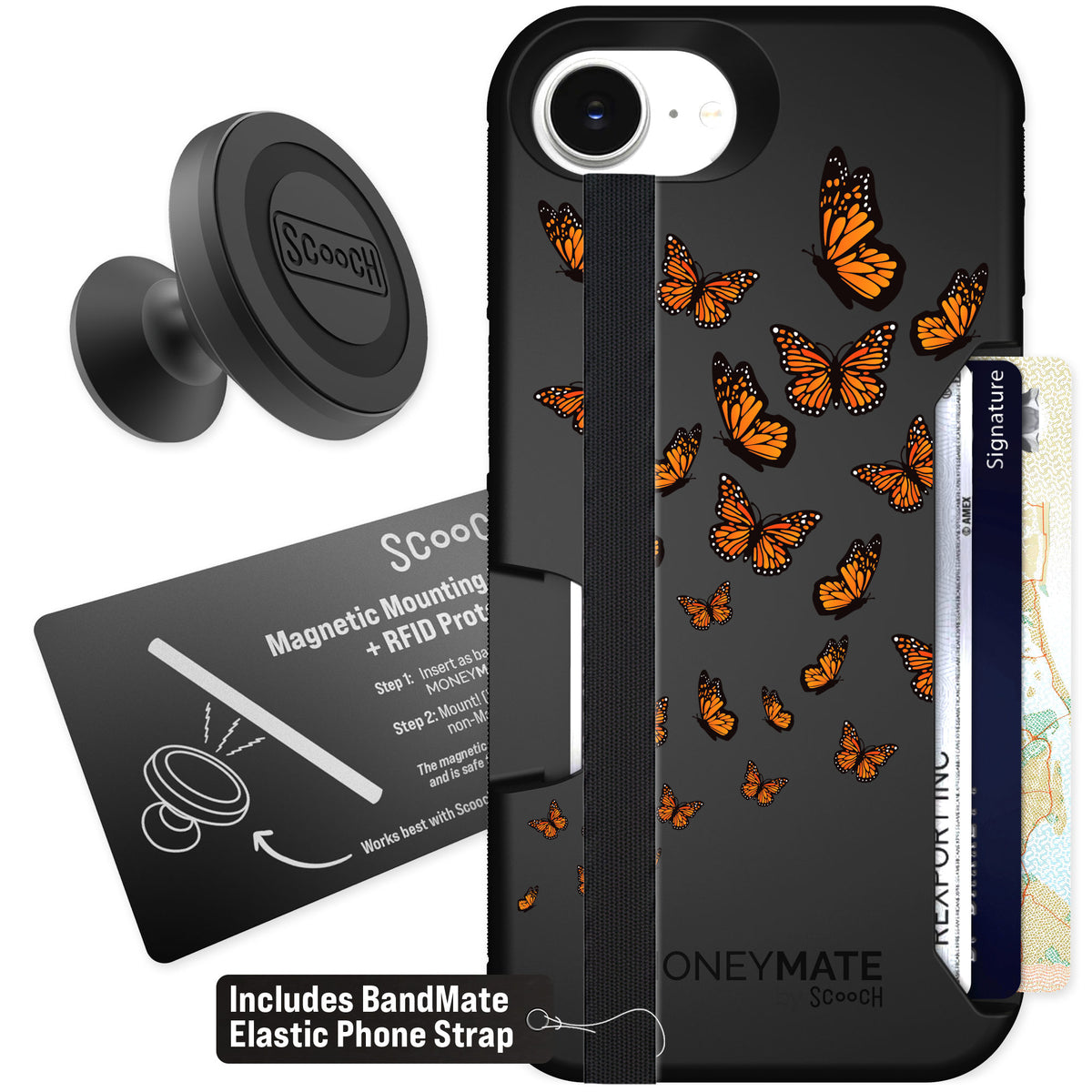 Scooch Moneymate Monarch Flight for iPhone 17e — Starter Bundle
