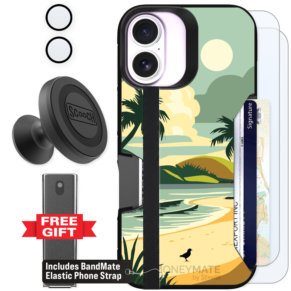 Scooch Moneymate Paradise Cove for iPhone 17 — Defender Bundle