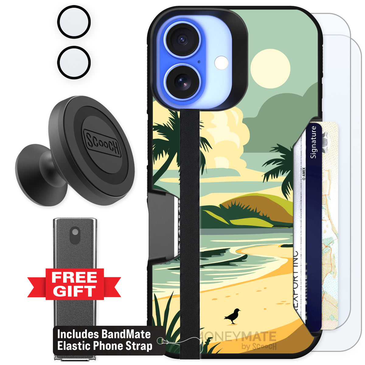 Scooch Moneymate Paradise Cove for iPhone 16 — Defender Bundle