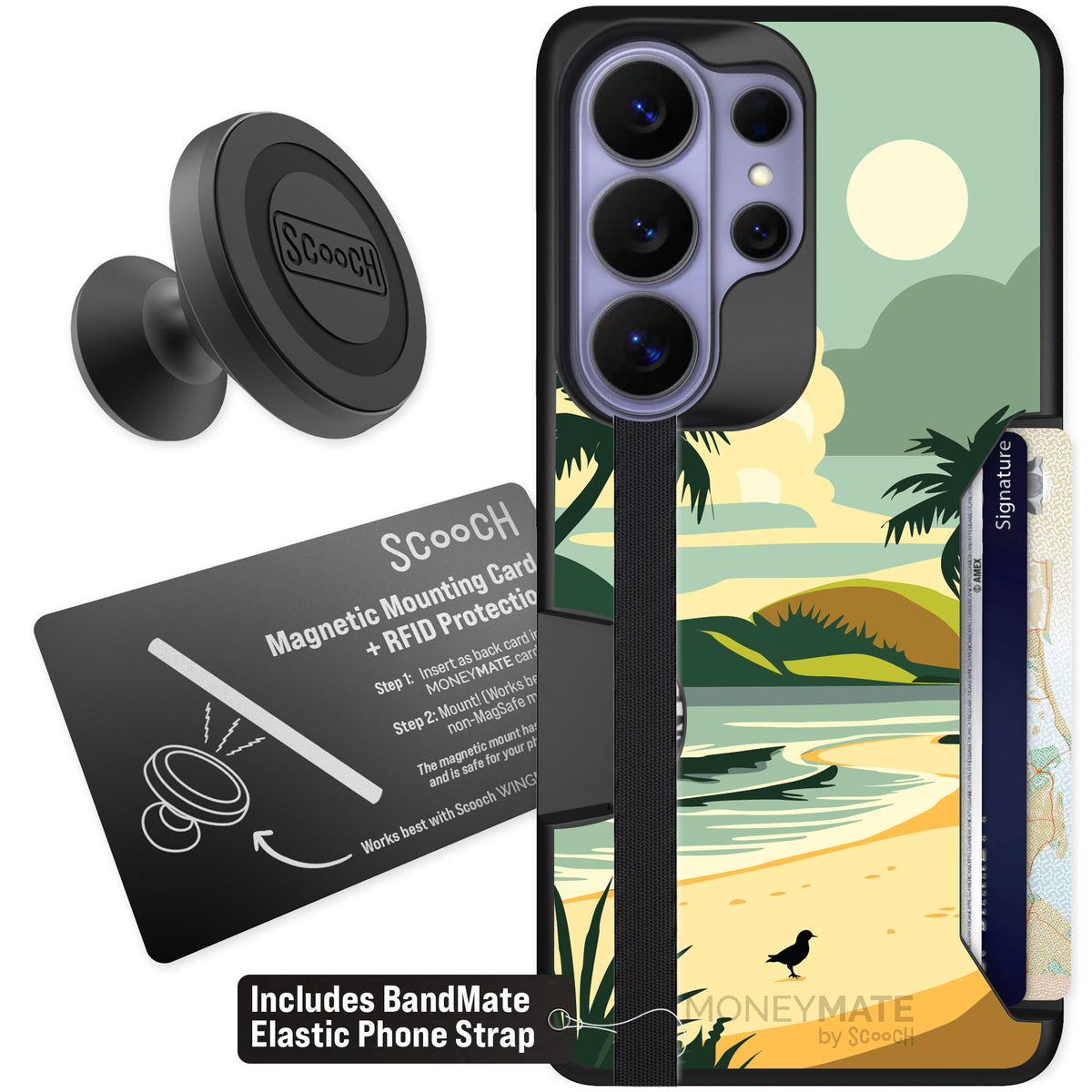 Scooch Moneymate Paradise Cove for Galaxy S26 Ultra — Starter Bundle