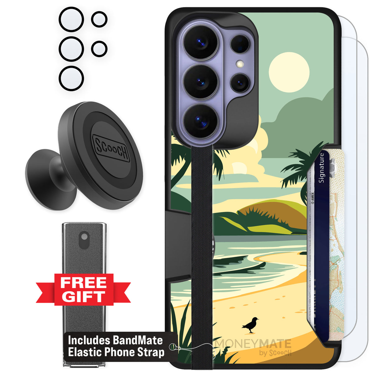 Scooch Moneymate Paradise Cove for Galaxy S26 Ultra — Defender Bundle