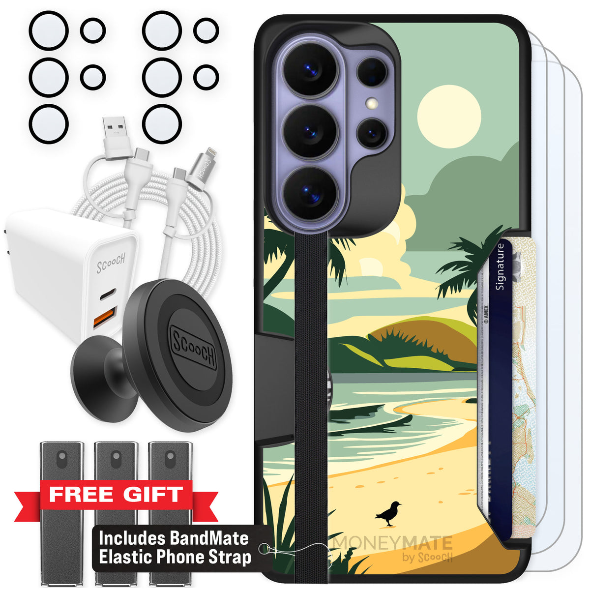 Scooch Moneymate Paradise Cove for Galaxy S26 Ultra — Ultimate Bundle