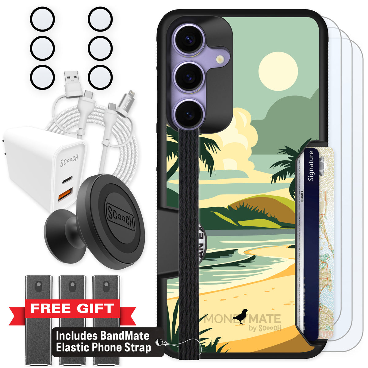 Scooch Moneymate Paradise Cove for Galaxy S25+ — Ultimate Bundle
