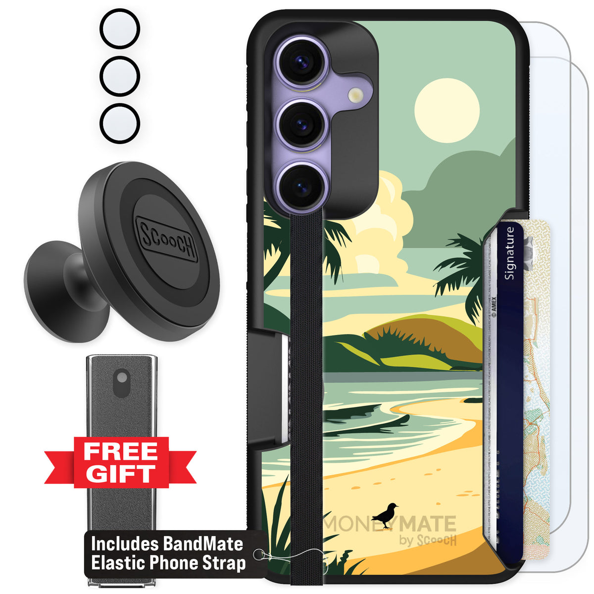 Scooch Moneymate Paradise Cove for Galaxy S25 — Defender Bundle