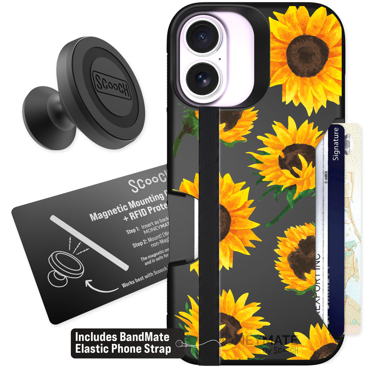 Scooch Moneymate Sunflower Frenzy for iPhone 17 — Starter Bundle