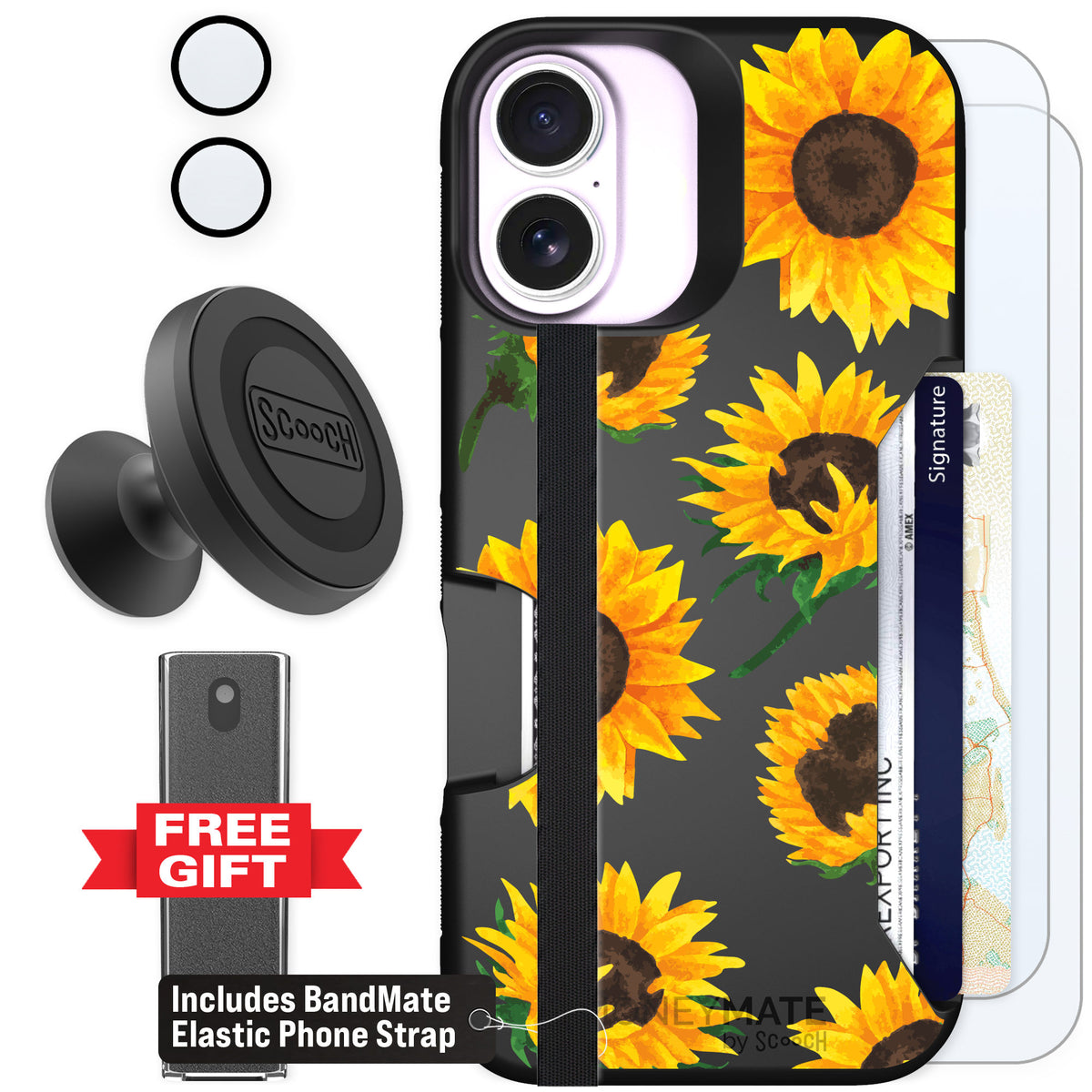 Scooch Moneymate Sunflower Frenzy for iPhone 17 — Defender Bundle