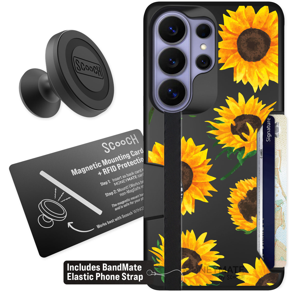 Scooch Moneymate Sunflower Frenzy for Galaxy S26 Ultra — Starter Bundle