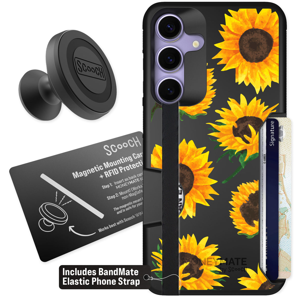 Scooch Moneymate Sunflower Frenzy for Galaxy S25+ — Starter Bundle
