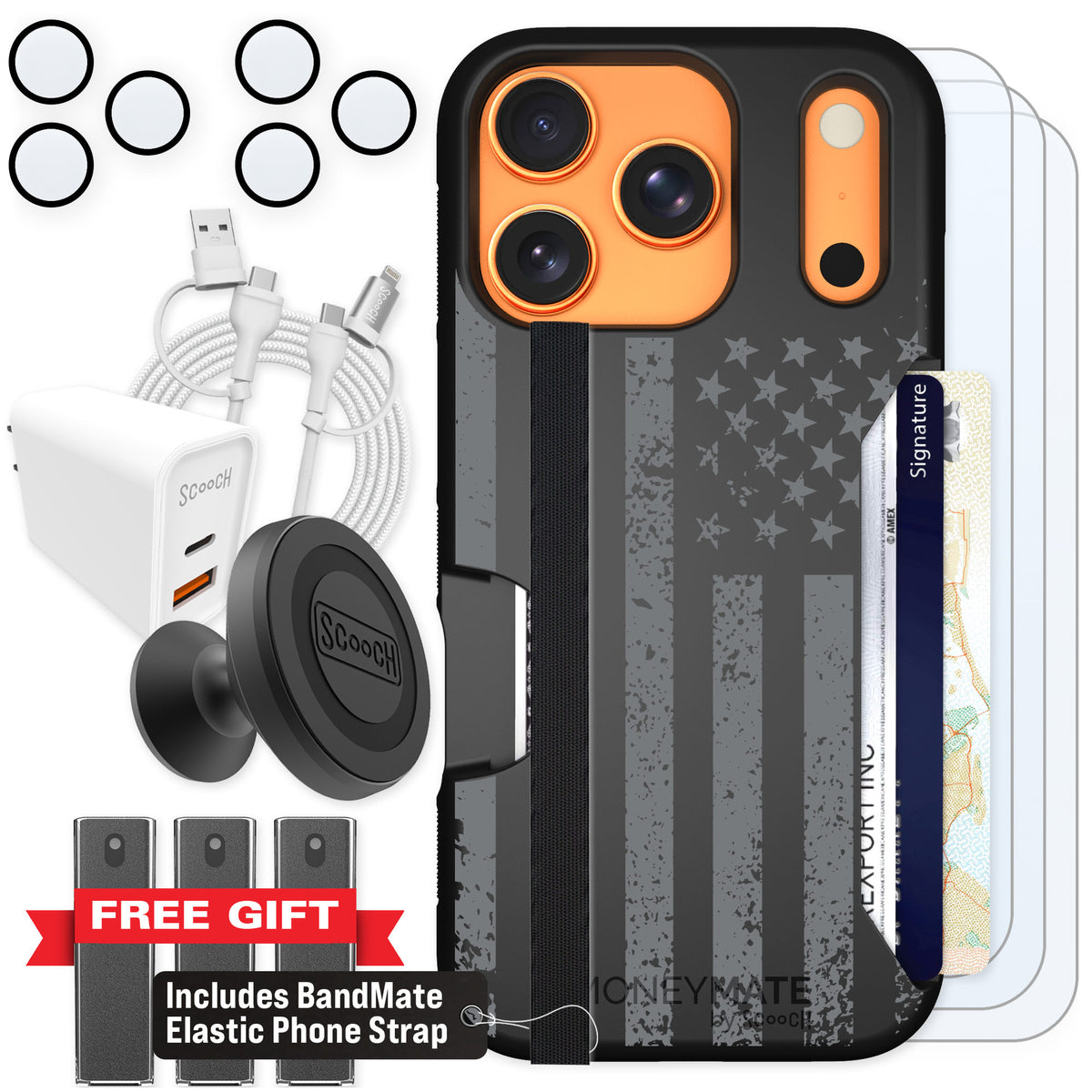 Scooch Moneymate Weathered Glory for iPhone 17 Pro — Ultimate Bundle