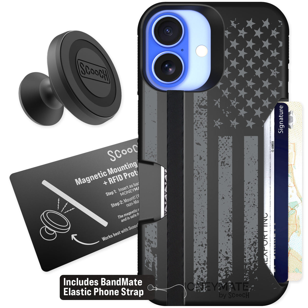 Scooch Moneymate Weathered Glory for iPhone 16 — Starter Bundle