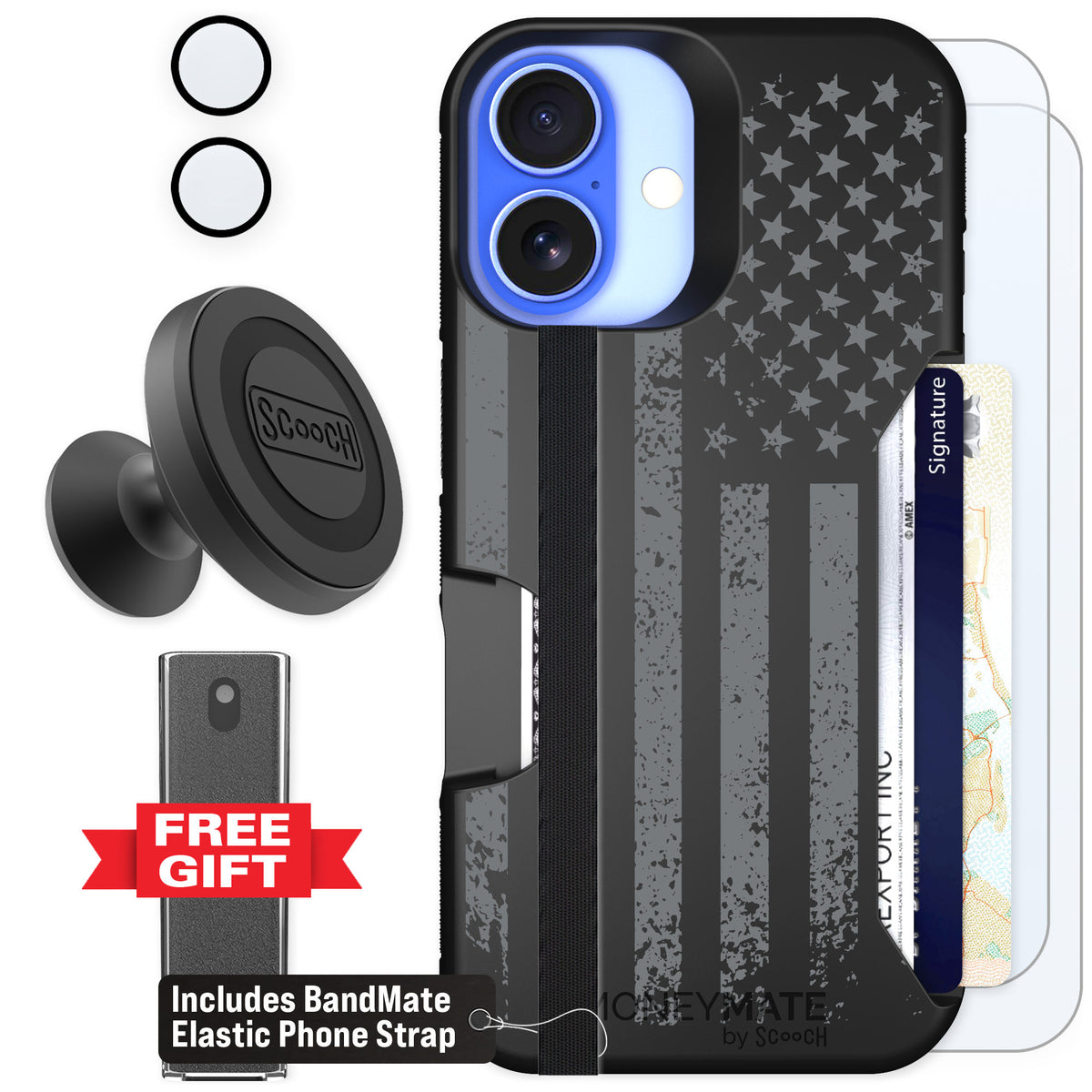 Scooch Moneymate Weathered Glory for iPhone 16 — Defender Bundle