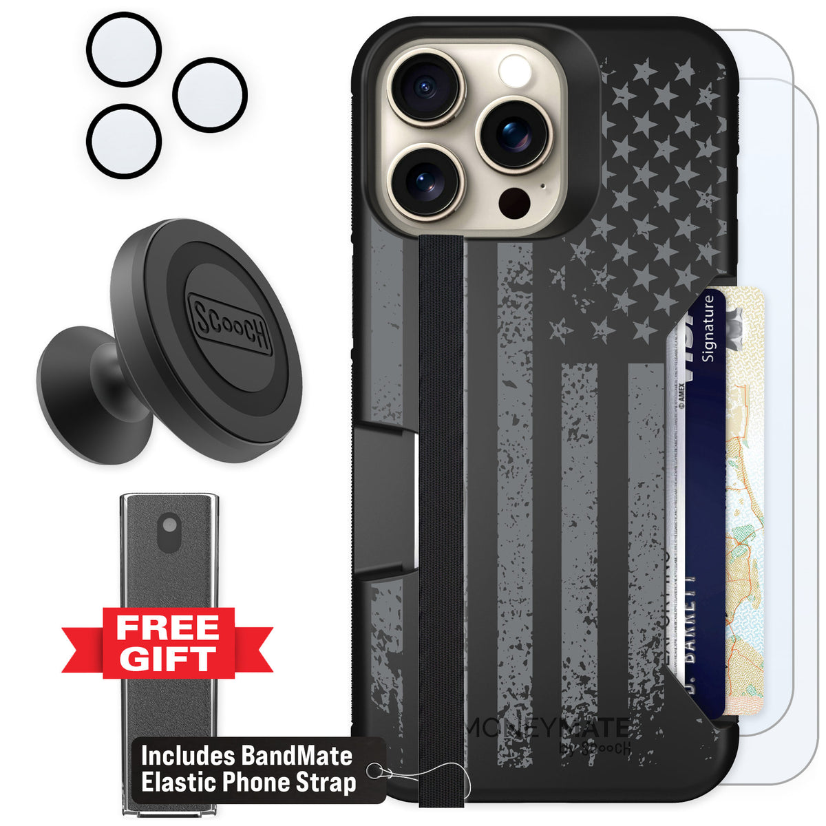 Scooch Moneymate Weathered Glory for iPhone 15 Pro Max — Defender Bundle