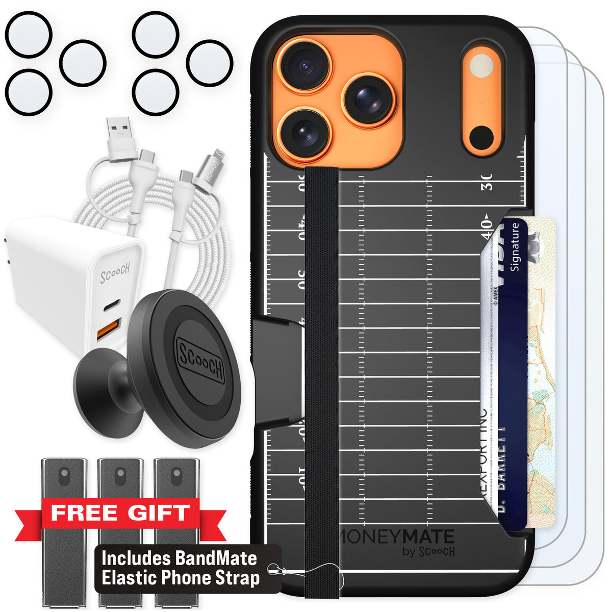 Scooch Moneymate Yard Lines for iPhone 17 Pro Max — Ultimate Bundle