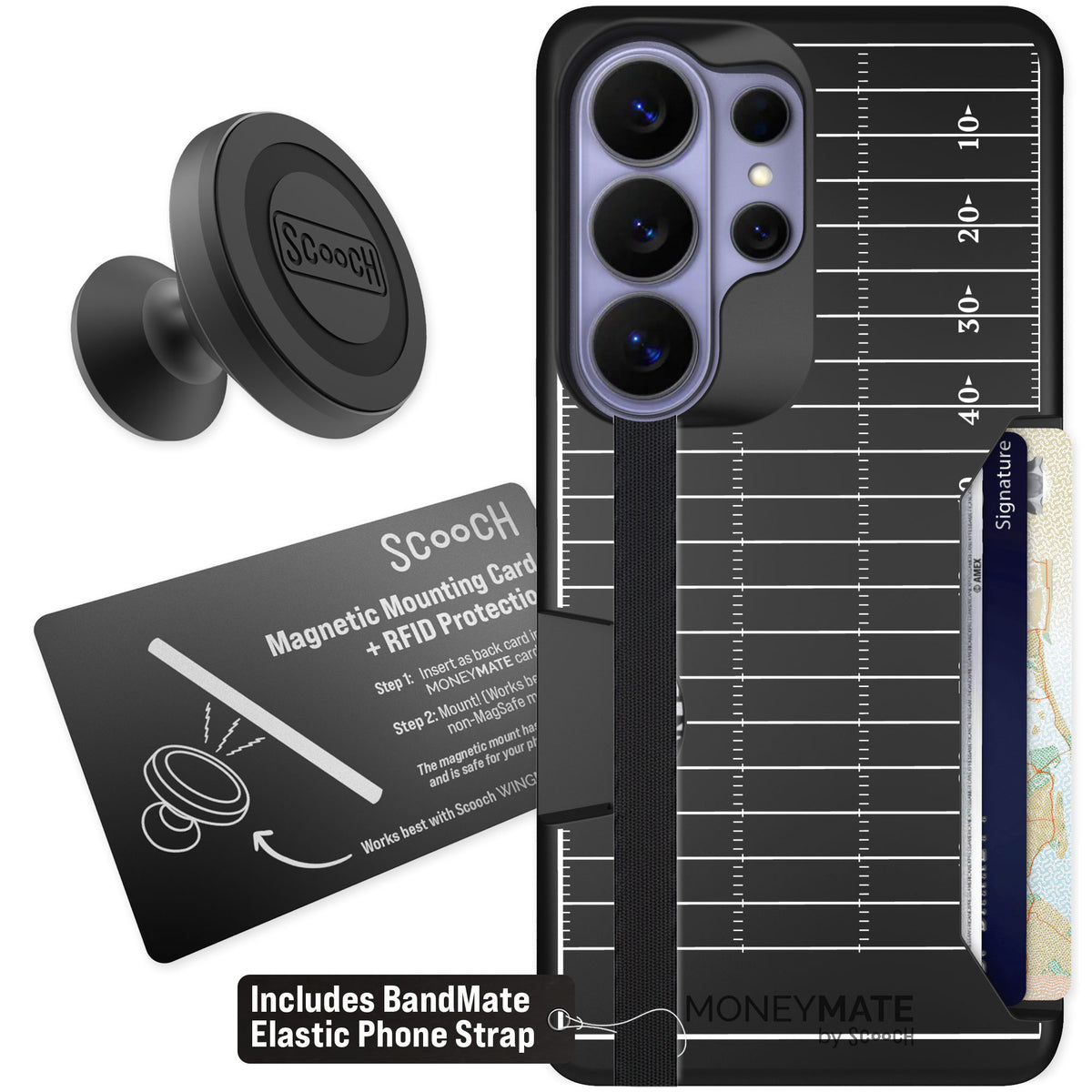 Scooch Moneymate Yard Lines for Galaxy S26 Ultra — Starter Bundle