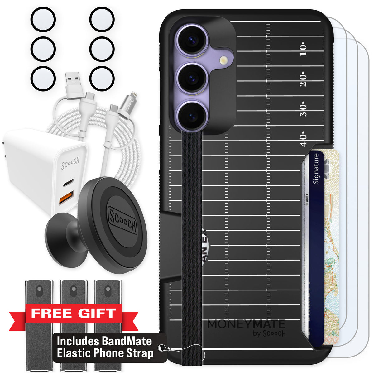 Scooch Moneymate Yard Lines for Galaxy S25+ — Ultimate Bundle