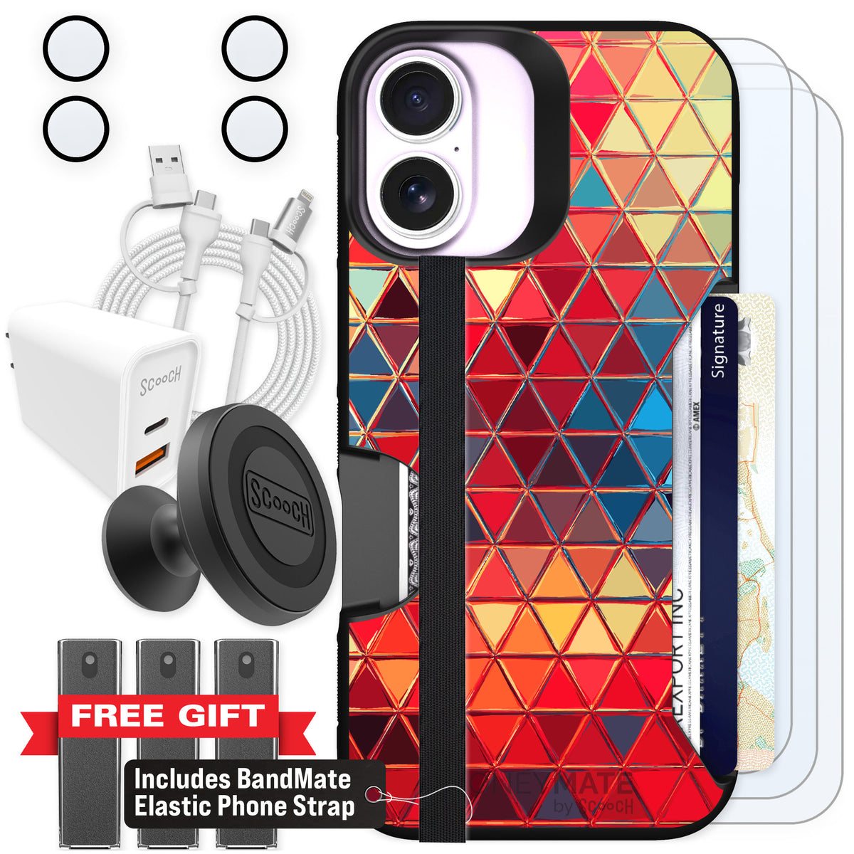 Scooch Moneymate Festive Glass for iPhone 17 — Ultimate Bundle