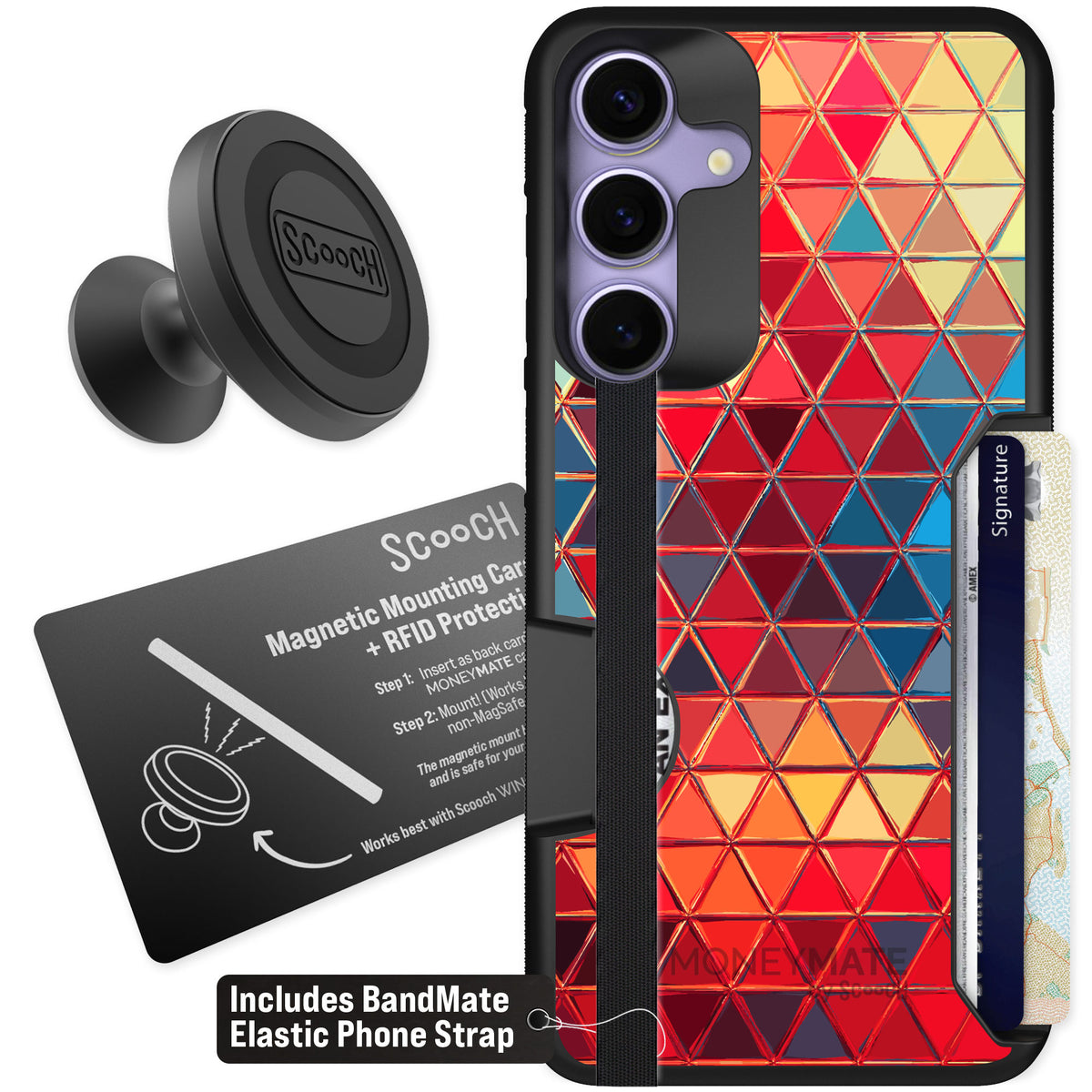 Scooch Moneymate Festive Glass for Galaxy S25+ — Starter Bundle