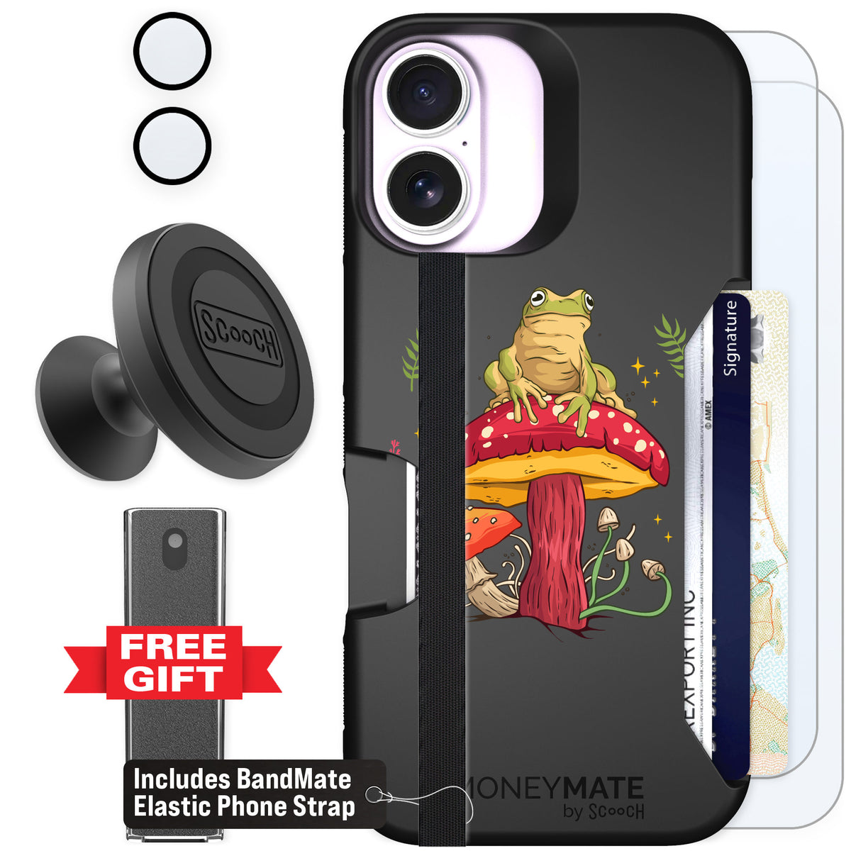 Scooch Moneymate Toadstool Frog for iPhone 17 — Defender Bundle