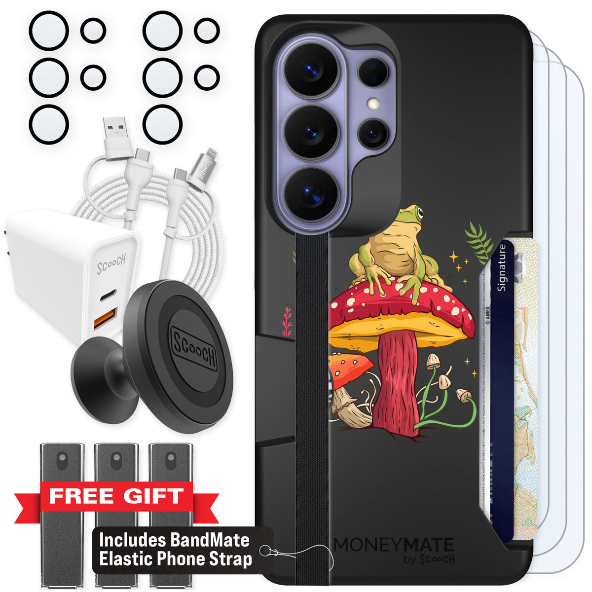 Scooch Moneymate Toadstool Frog for Galaxy S26 Ultra — Ultimate Bundle