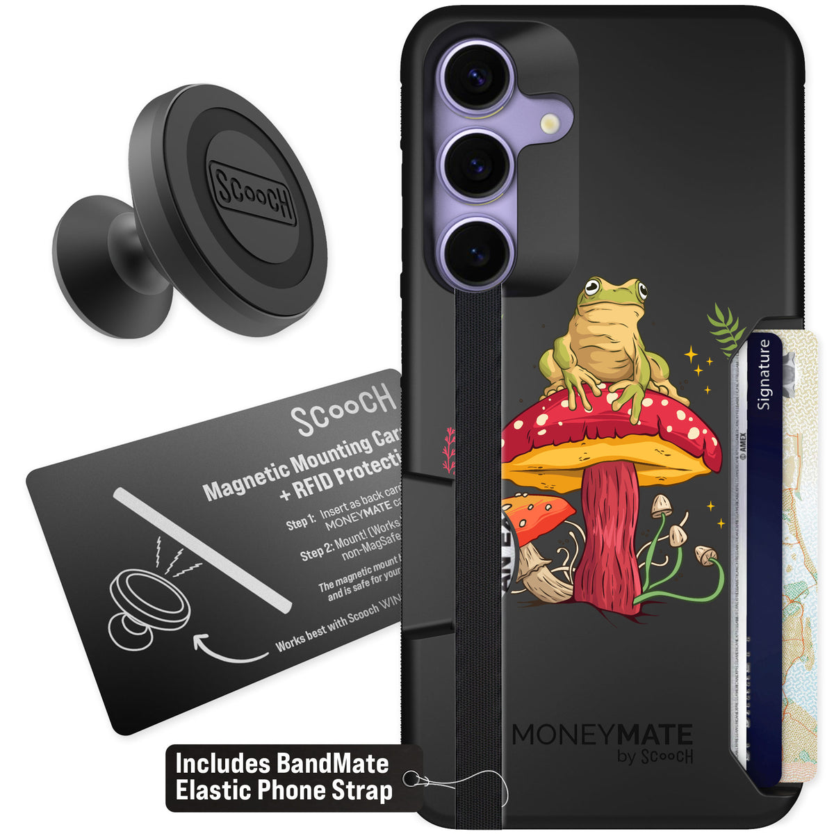 Scooch Moneymate Toadstool Frog for Galaxy S25+ — Starter Bundle