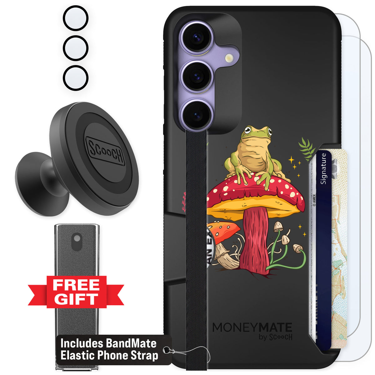 Scooch Moneymate Toadstool Frog for Galaxy S25+ — Defender Bundle