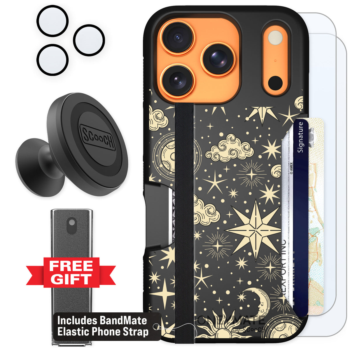 Scooch Moneymate Celestial Sleep for iPhone 17 Pro — Defender Bundle