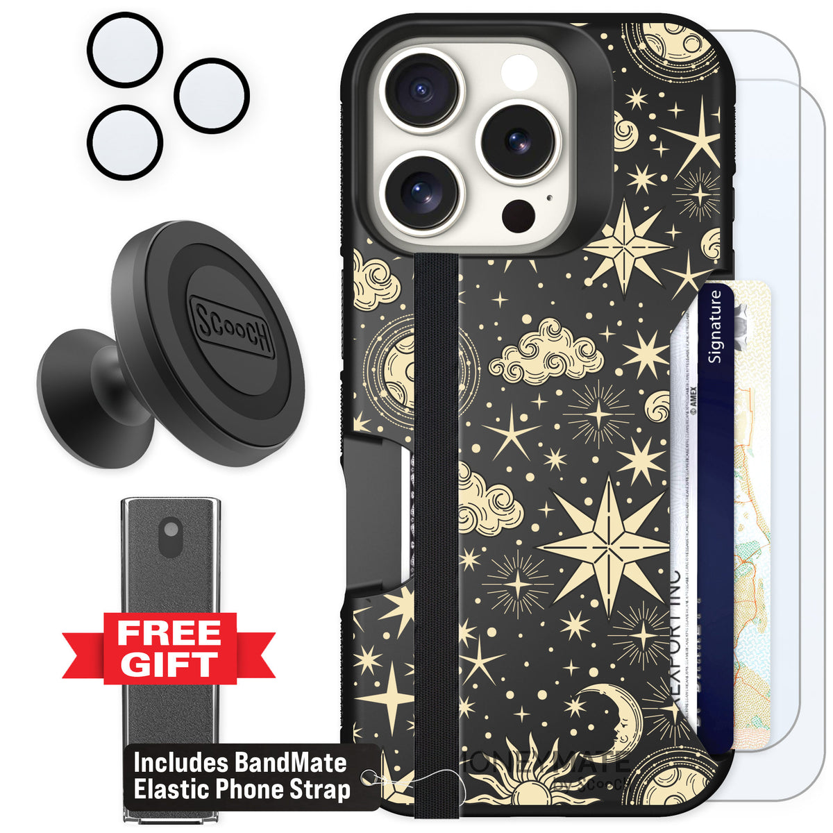 Scooch Moneymate Celestial Sleep for iPhone 16 Pro — Defender Bundle