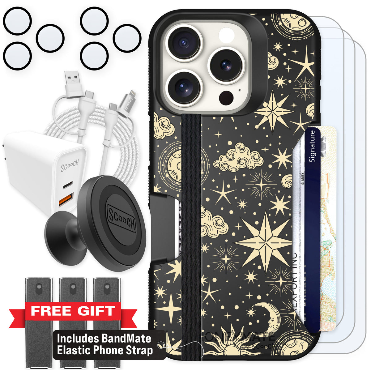 Scooch Moneymate Celestial Sleep for iPhone 16 Pro — Ultimate Bundle