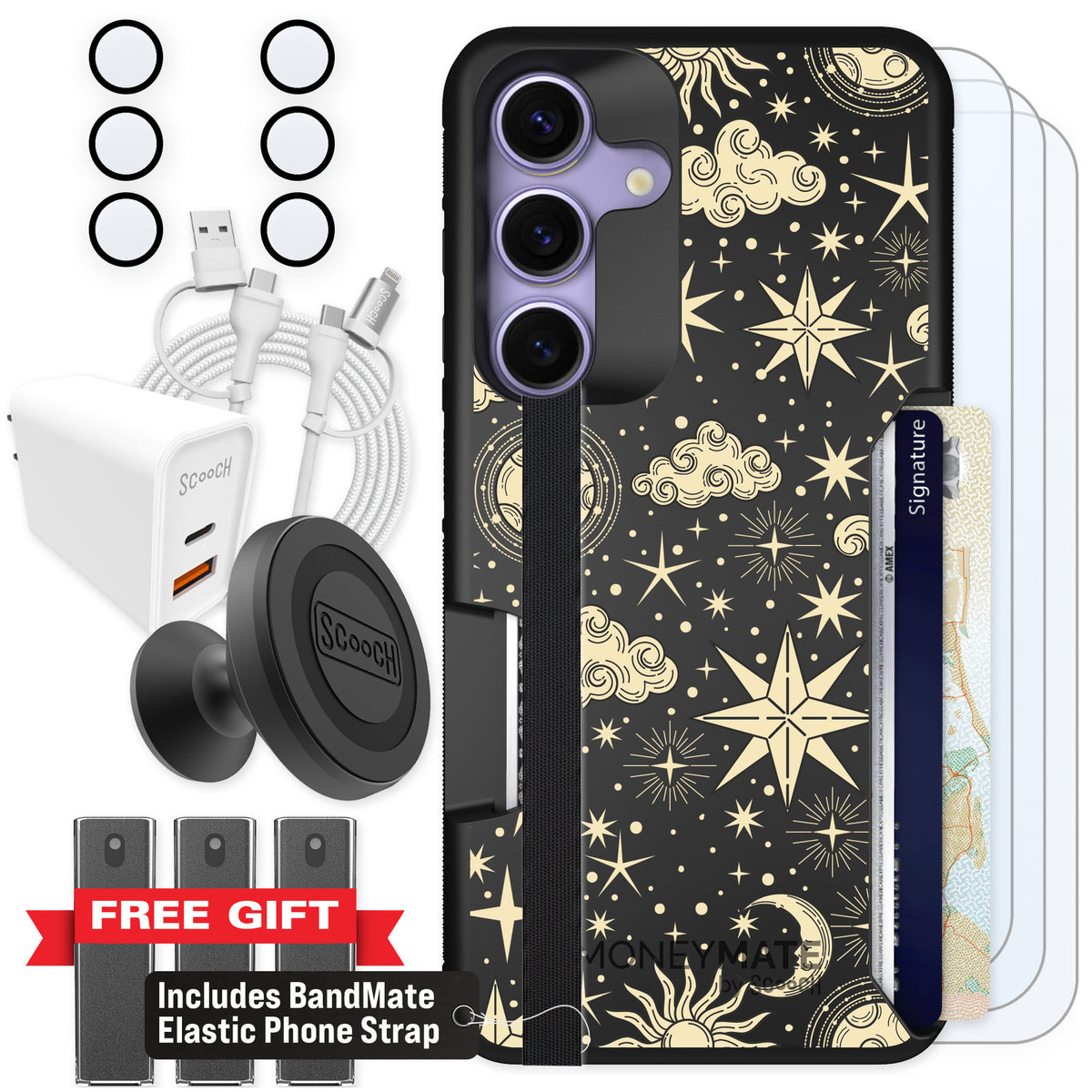 Scooch Moneymate Celestial Sleep for Galaxy S25 — Ultimate Bundle