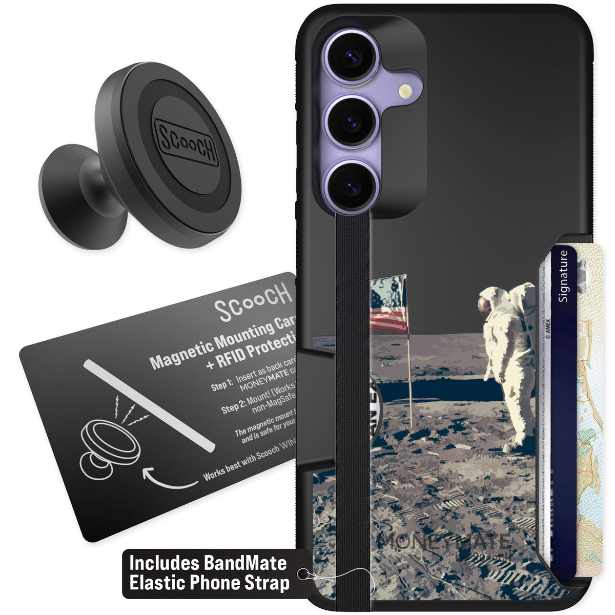 Scooch Moneymate Lunar Landing for Galaxy S25+ — Starter Bundle