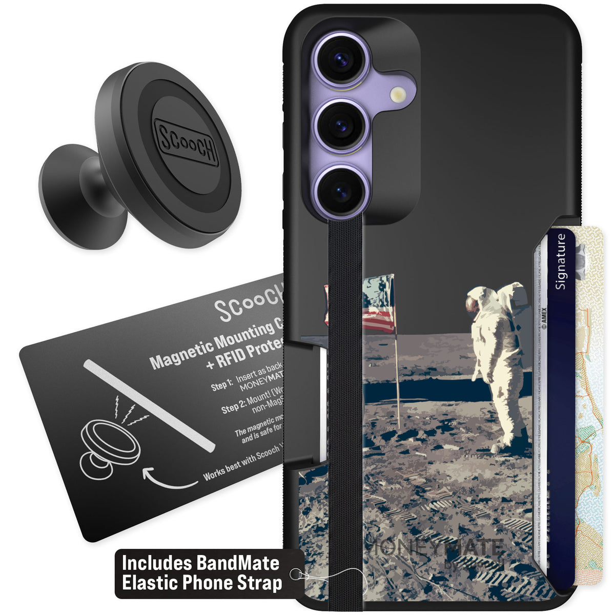 Scooch Moneymate Lunar Landing for Galaxy S25 — Starter Bundle