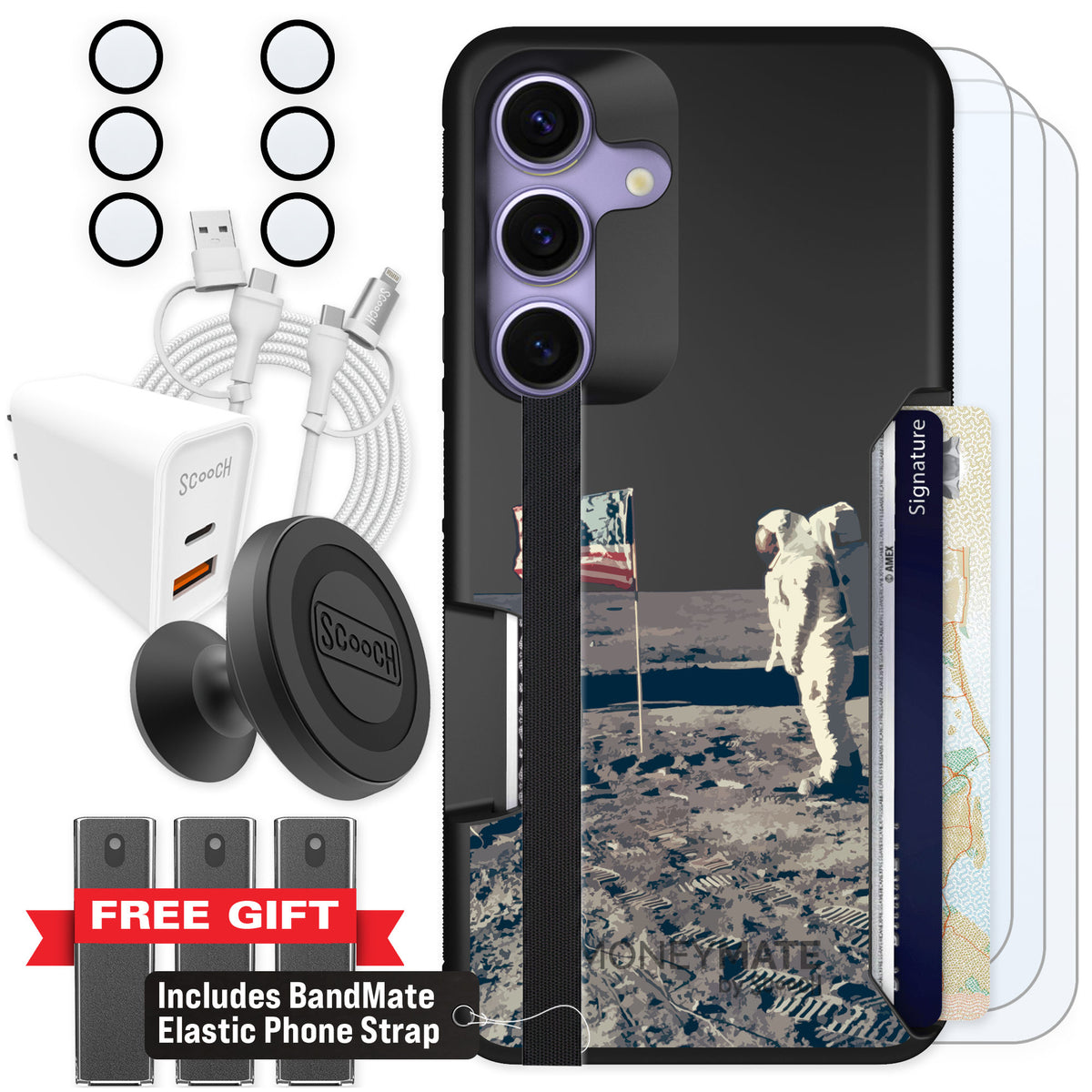 Scooch Moneymate Lunar Landing for Galaxy S25 — Ultimate Bundle