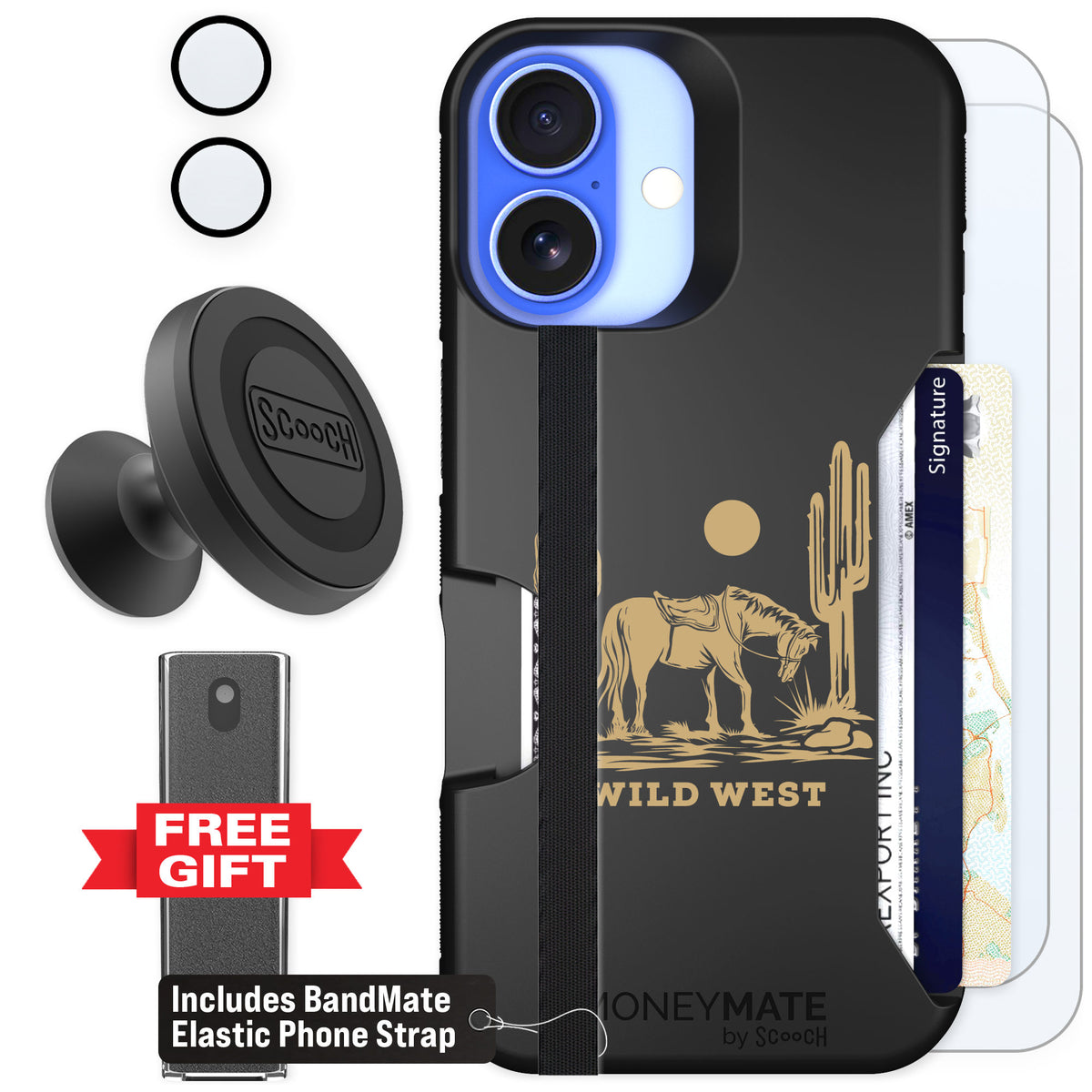 Scooch Moneymate Wild West for iPhone 16 — Defender Bundle