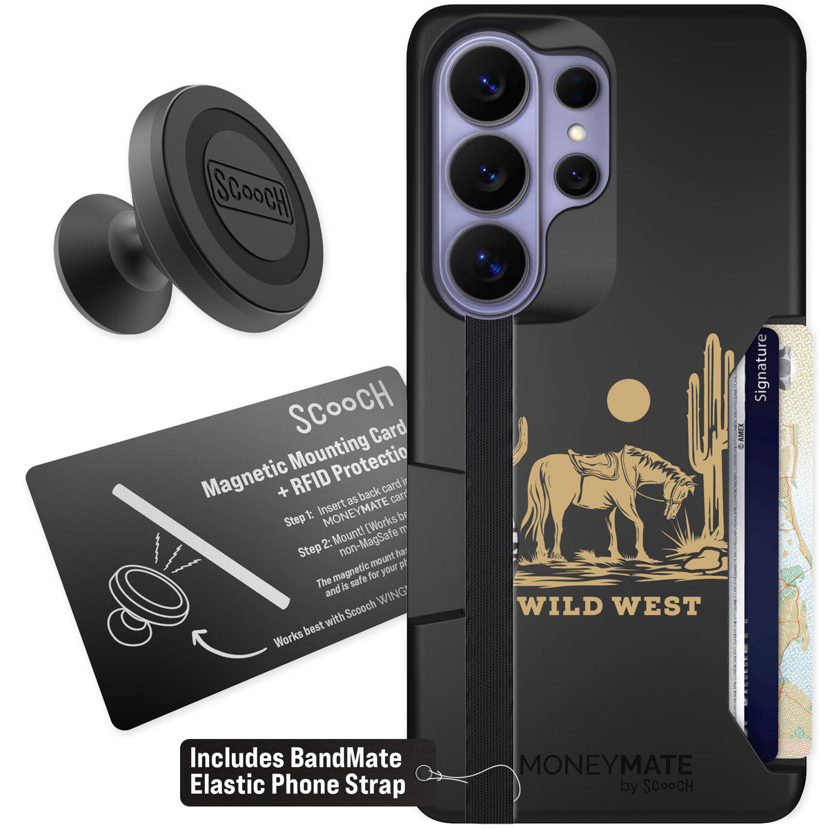 Scooch Moneymate Wild West for Galaxy S26 Ultra — Starter Bundle