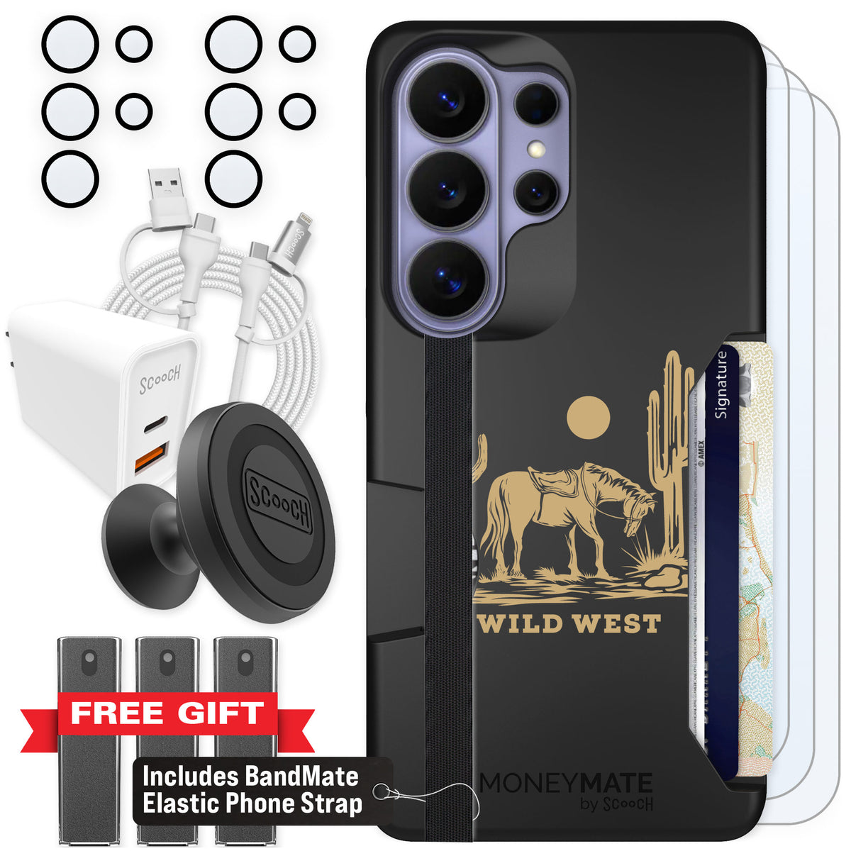 Scooch Moneymate Wild West for Galaxy S26 Ultra — Ultimate Bundle