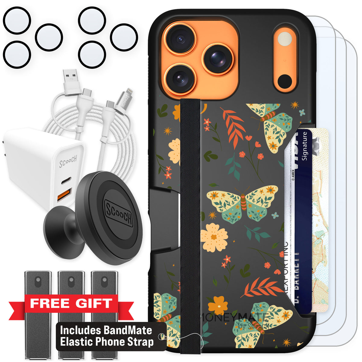 Scooch Moneymate Boho Nights for iPhone 17 Pro Max — Ultimate Bundle